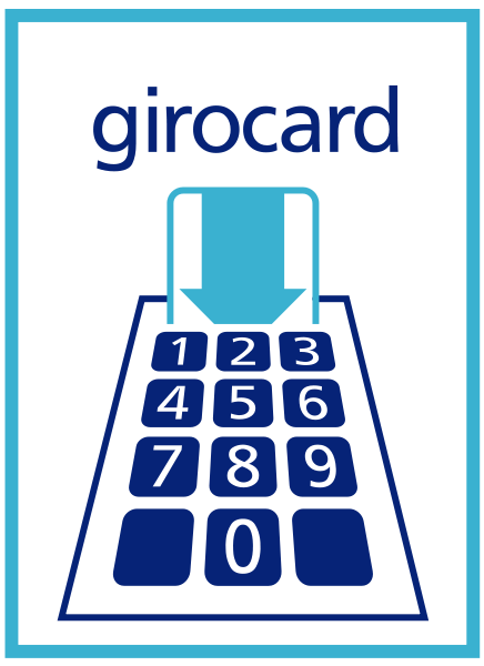 Girocard Fensteraufkleber 74mm x 105mm