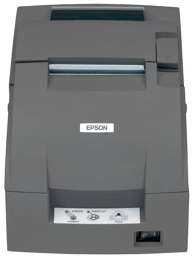 TM-U220B Nadeldrucker in Schwarz mit USB-Anschluss von vorne