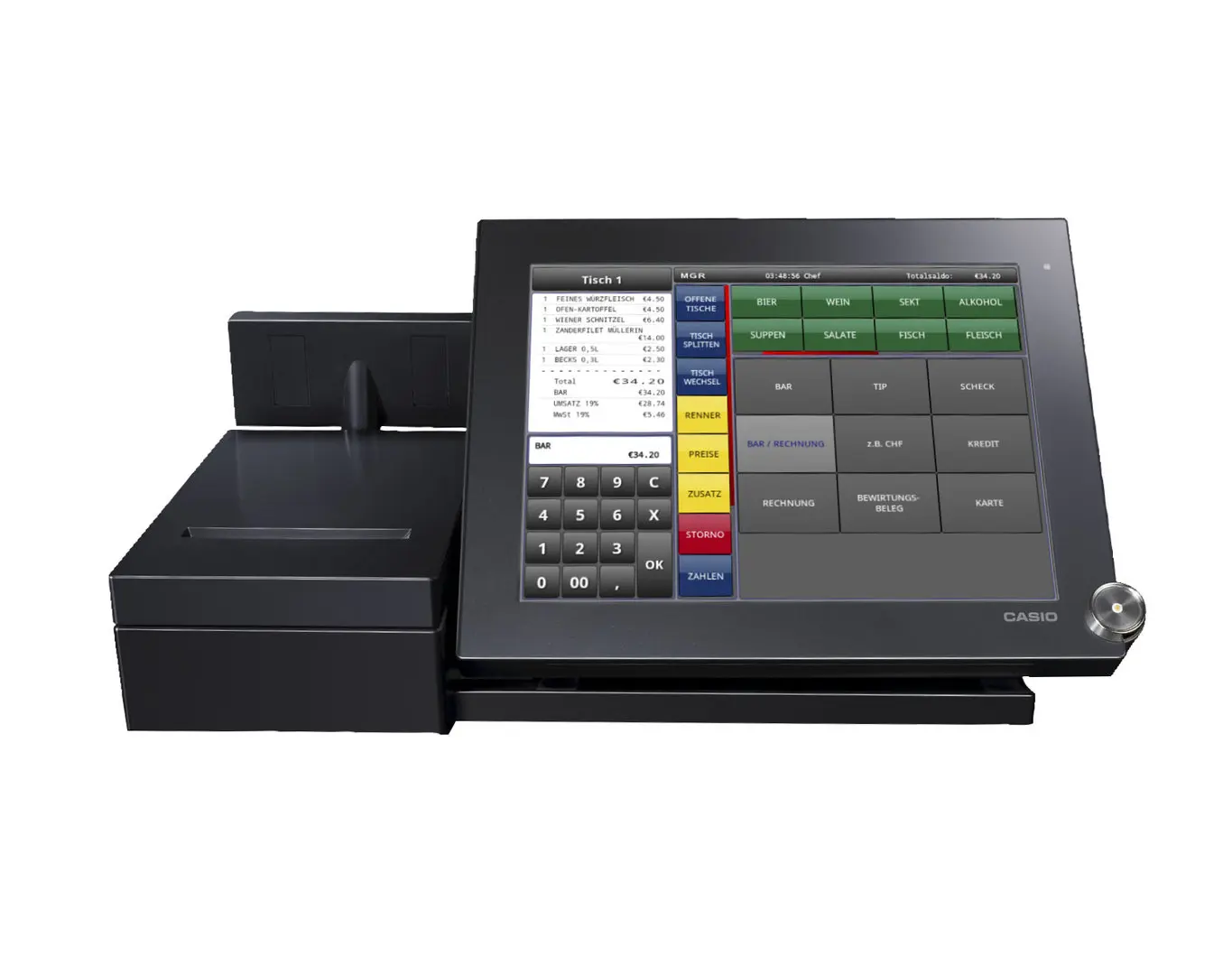 Tablet-Registrierkasse von Casio: V-R200 KC