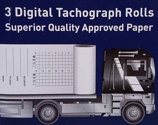 Thermorolle für LKW Fahrtenschreiber - BPA frei