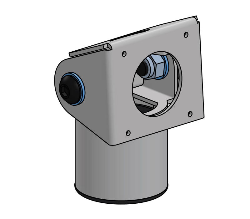 SpacePole® Tablet-Halterung TabTilt Aufsatz - Zeichnung