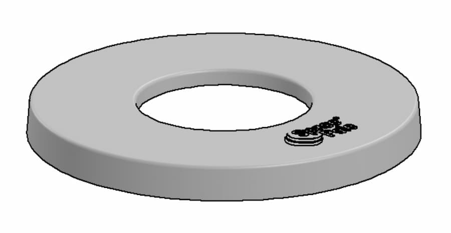 SpacePole Flanschabdeckung SP2 (Abdeckung unten) - 1-teilig SpacePole Flanschabdeckung SP2 (Abdeckung unten) - 1-teilig