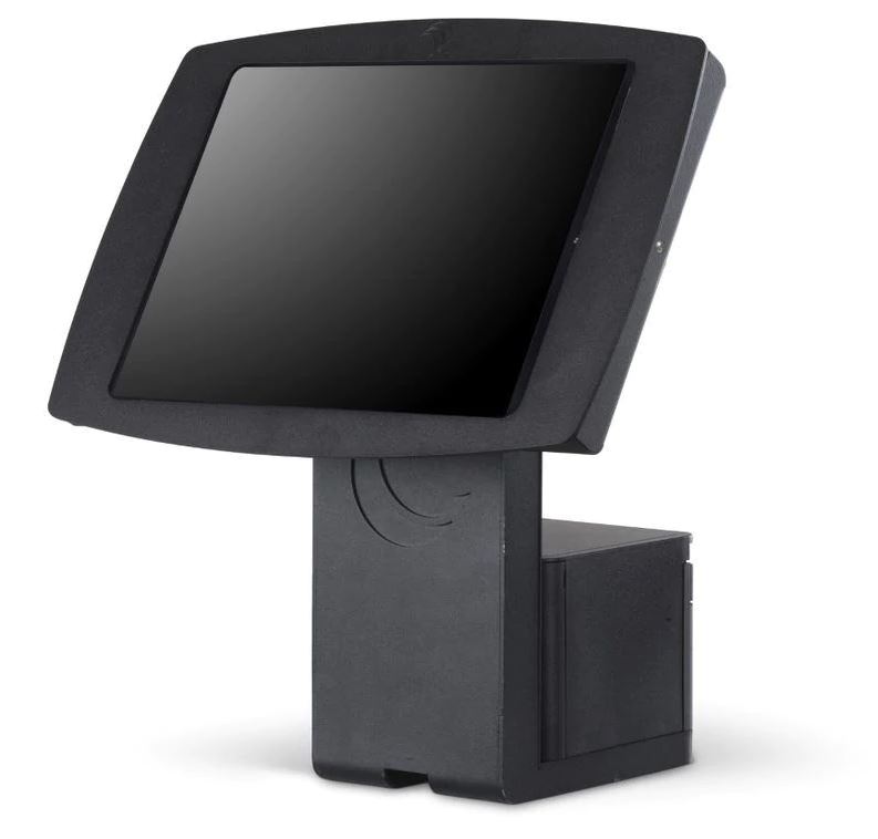 SpacePole® Standfuß Tablet-Halterung TabPrint - Beispiel mit Drucker