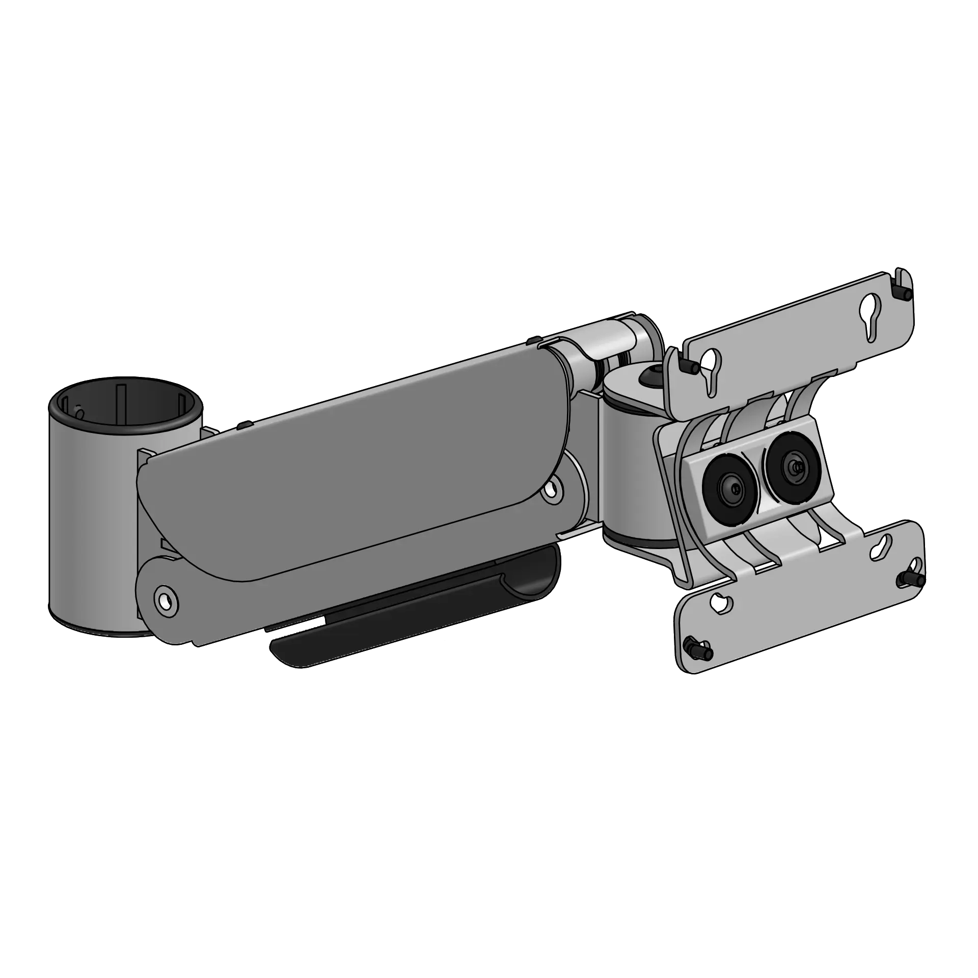 SpacePole Monitorarm, höhenverstellbar für 2,5 - 5,0kg mit ARC VESA-Halterung