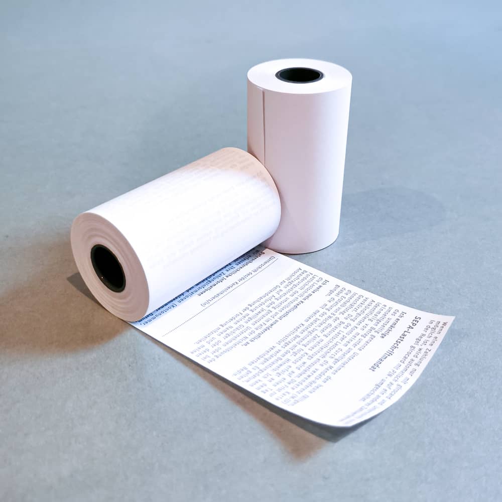Thermorolle 57mm x 14m x 12mm I Sepa Lastschrifttext I BPA frei