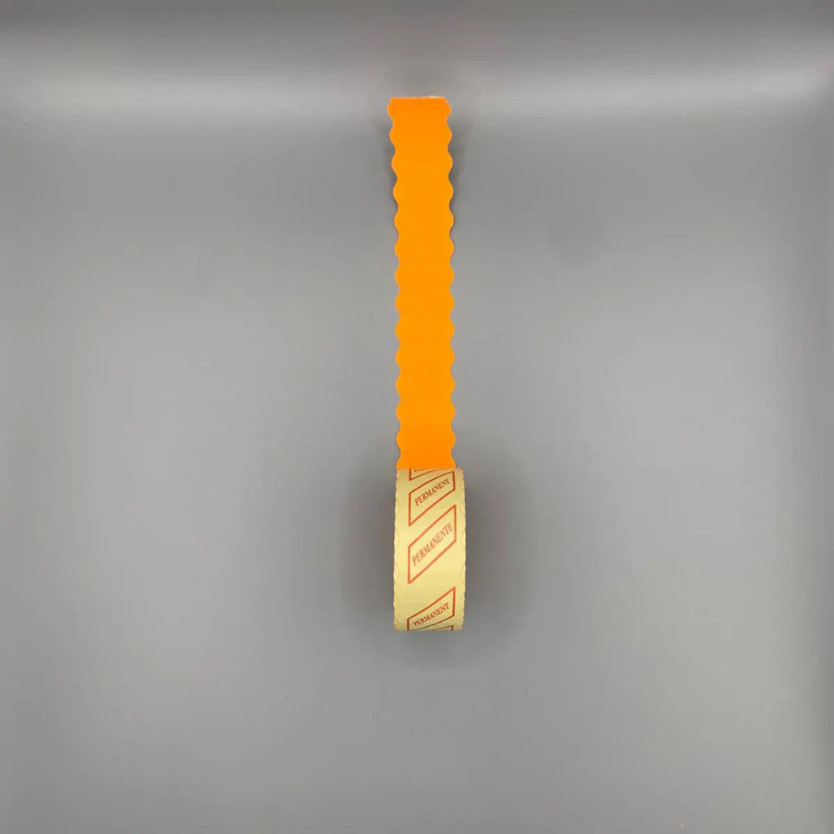Preisauszeichner Etiketten einzeilig 26x12, 1300 Etiketten in Orange abgerollt