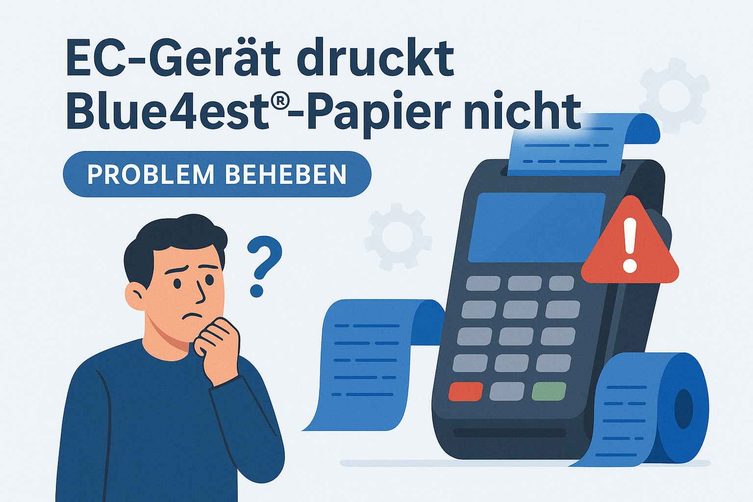 Mein EC-Gerät / Thermodrucker erkennt die Blue4est Öko-Bonrolle (Ökobon) nicht – Was kann ich tun?