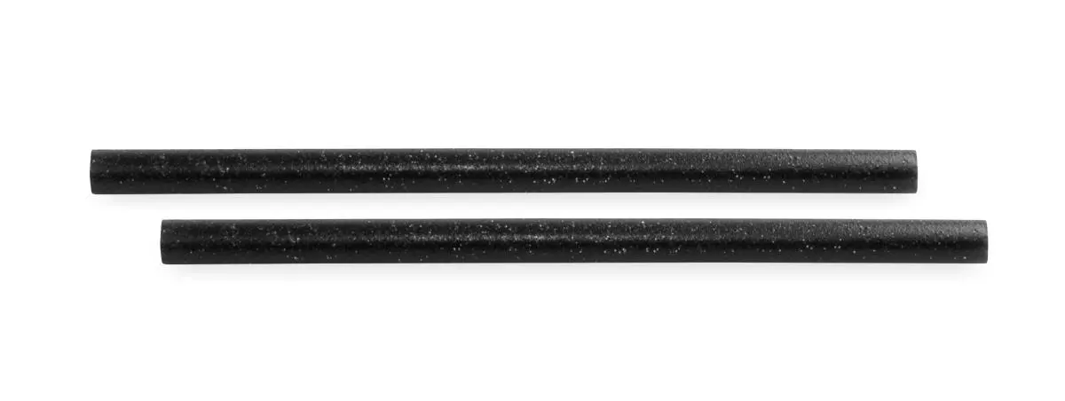 Nachhaltiger REFORK-Trinkhalm aus Zellulose in Schwarz, 8mm Durchmesser und 15cm lang
