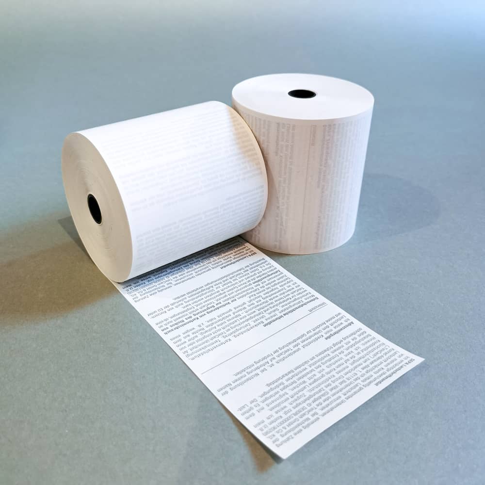 Thermorolle 80mm x 80m x 12mm | Sepa Lastschrifttext | BPA frei