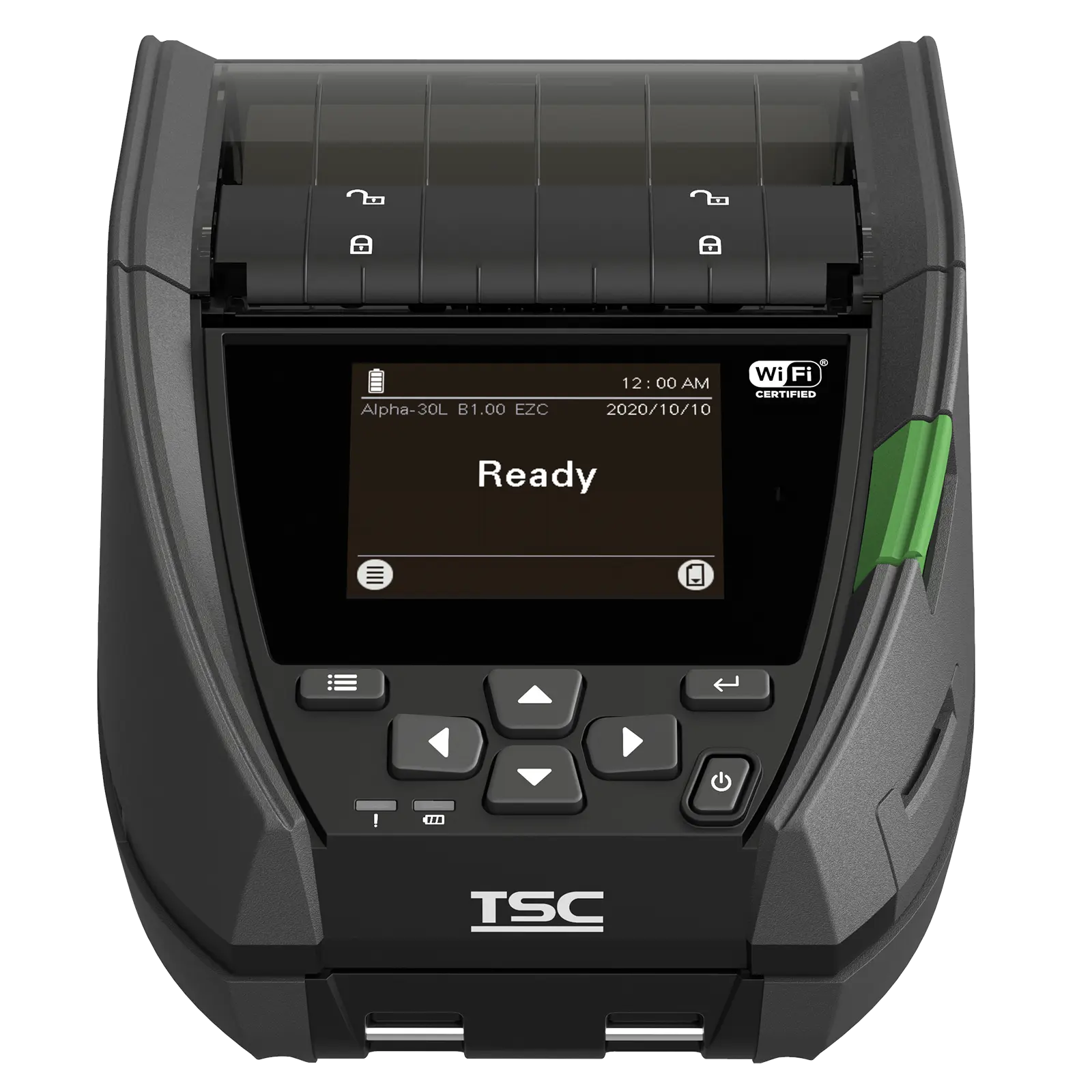 Mobiler Etikettendrucker TSC Alpha-30L in schwarz