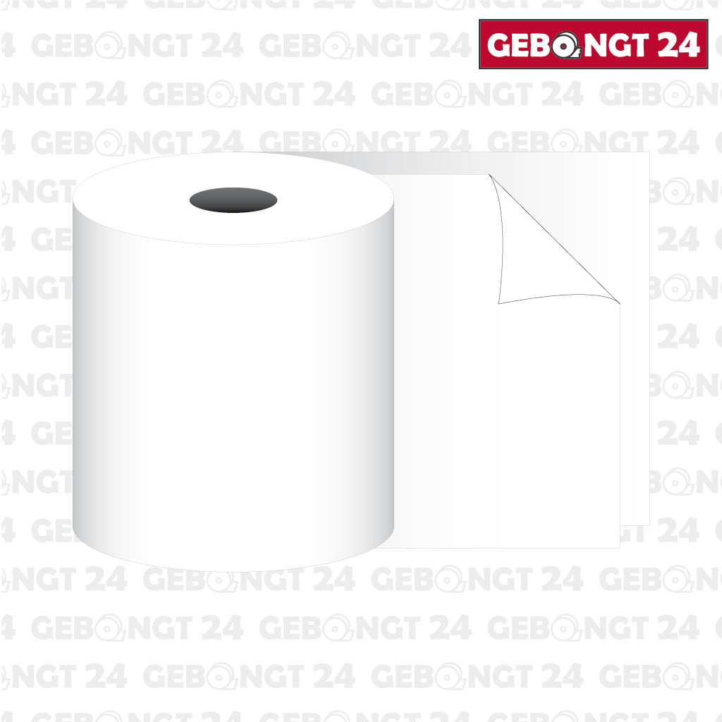 Kassenolle 76 x 25m x 12 - 2-fach gewickelt, weiß/weiß