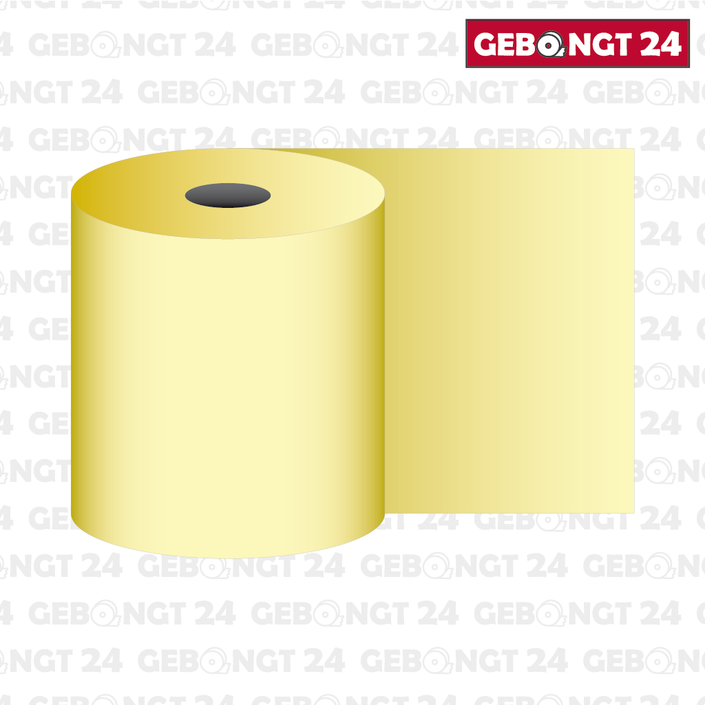 Kassenrolle 76 x 40m x 12 (Normalpapier), gelb