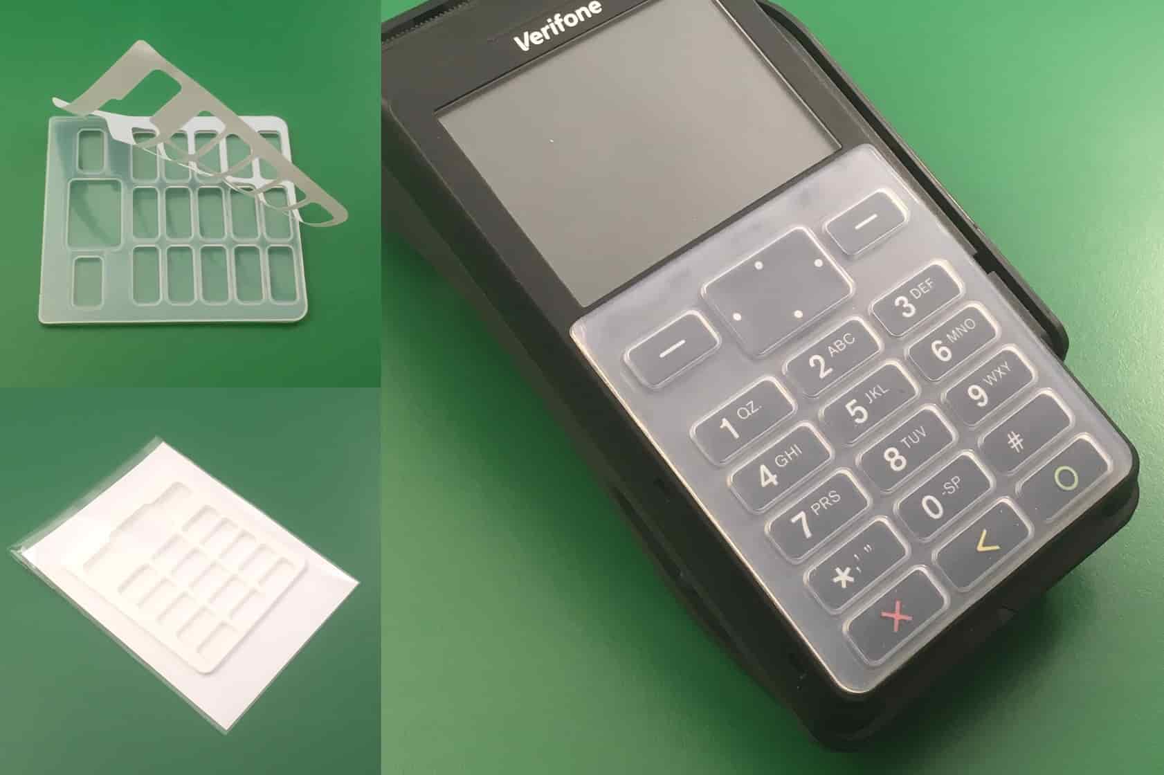 Wetcover Schutzfolie/Tastaturabdeckung für EC-Terminal Verifone V205c