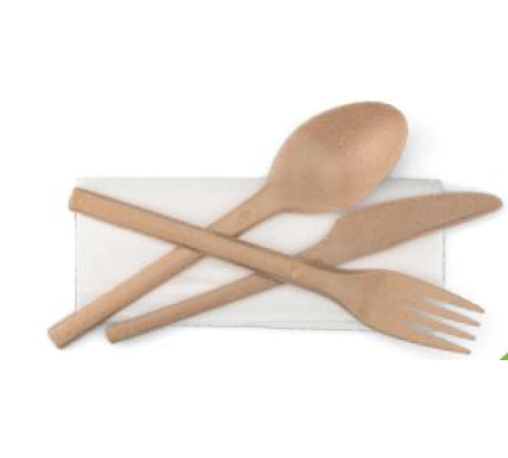 REFORK Besteckset mit Messer, Gabel  & Löffel in braun 170mm groß