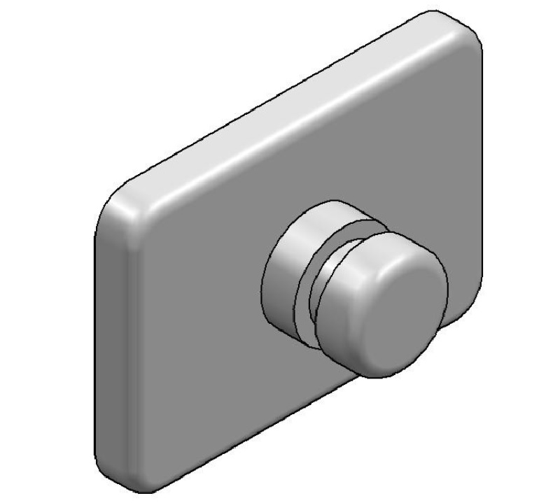 SpacePole® Klebeanker für ClickSafe - Zeichnung