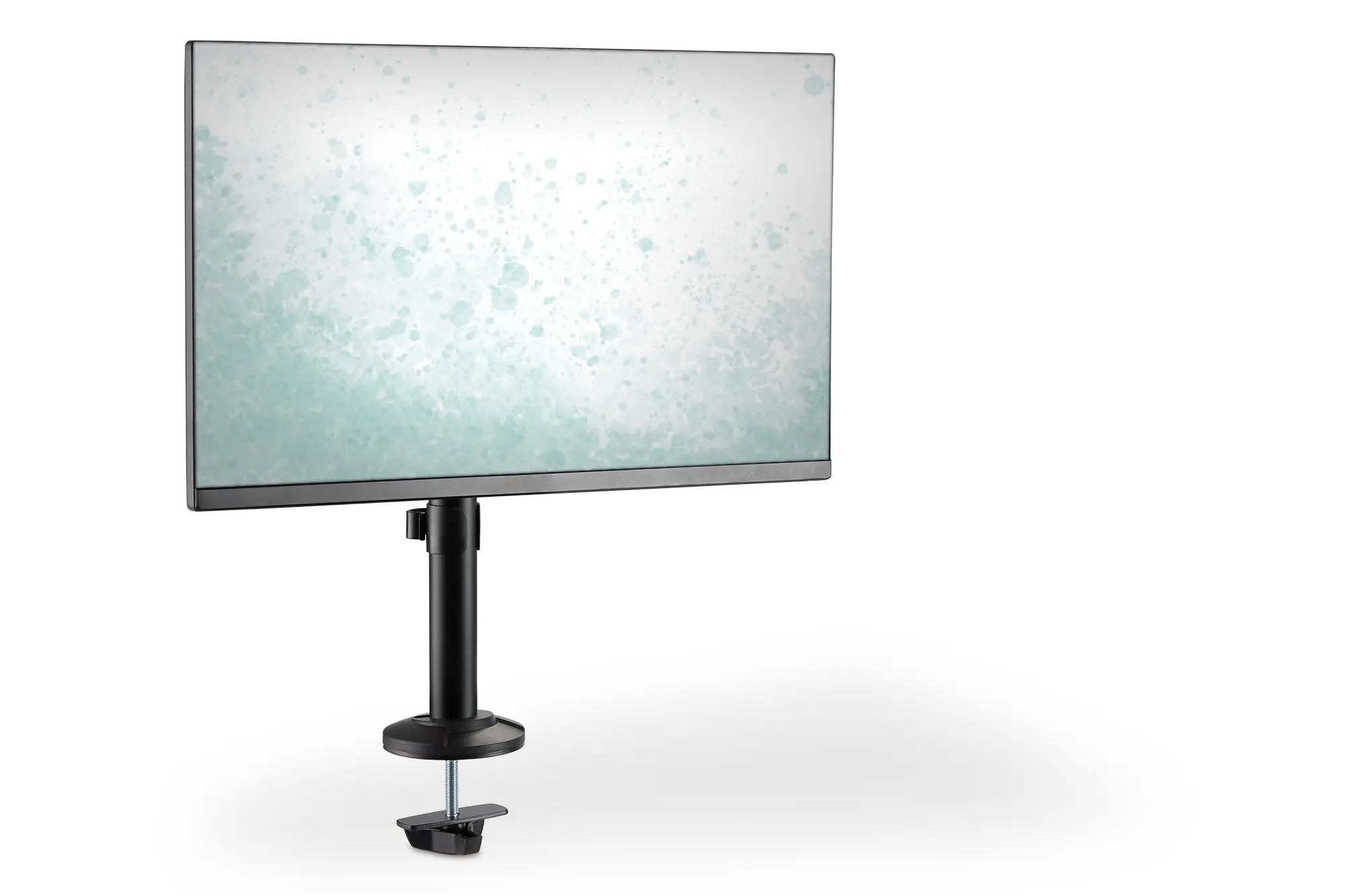 Monitorhalterung mit Klemmmontage, VESA 75 & 100, 400mm hoch - mit Bildschirm
