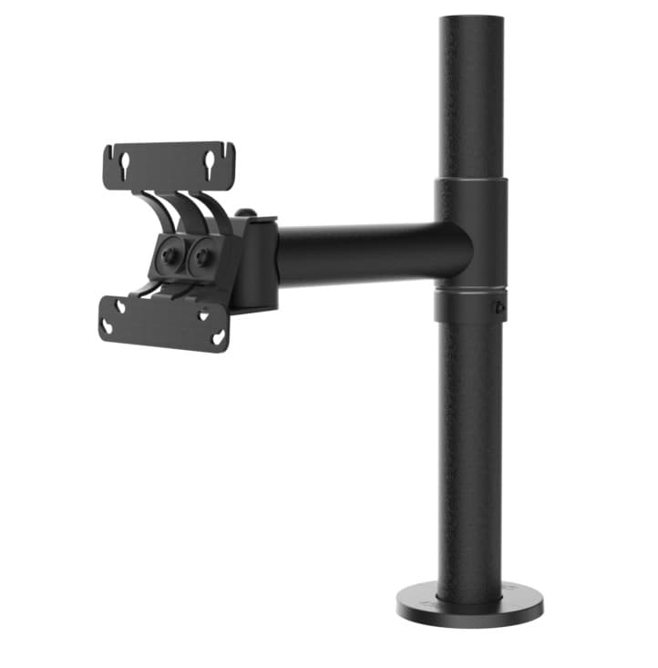 SpacePole SP2 Standrohr 400 mm mit Monitorarm 200 mm VESA 75/100 ARC-Halterung Realsbild