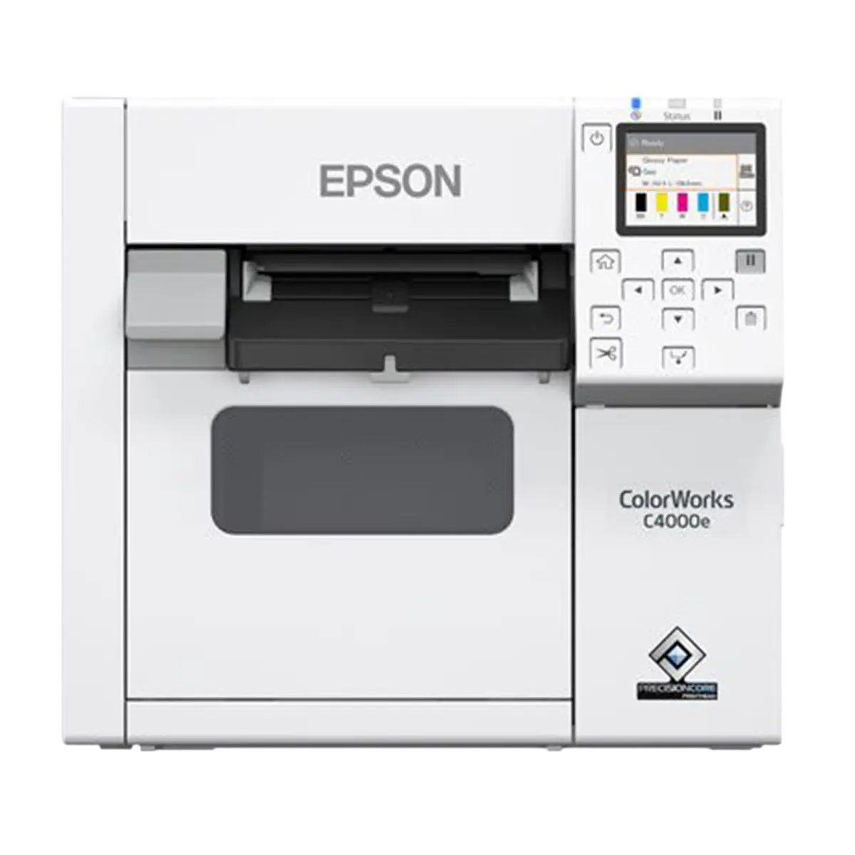 Epson ColorWorks C4000e bk frontal in weiß