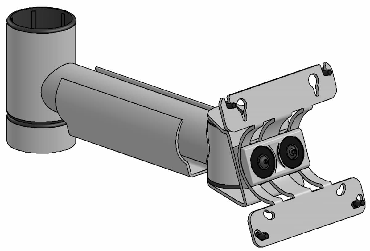 SpacePole 200mm Monitorarm mit VESA 75/100 Typ ARC