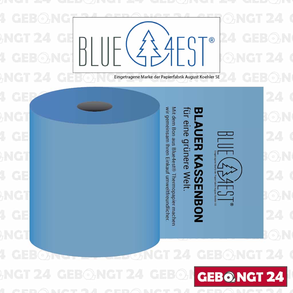 Blue4est Öko-Thermorollen 80 x 75m x 12 mit Infotext