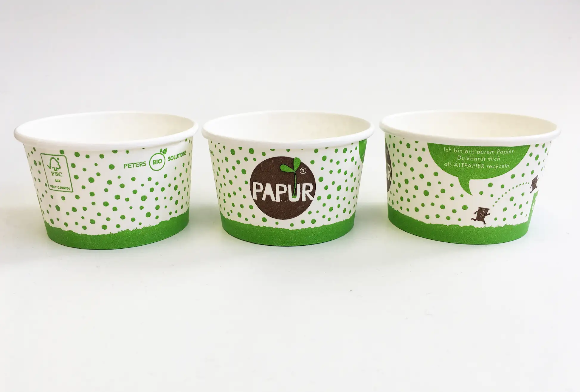 Eisbecher aus Pappe "Papur" mit 45mm Höhe, 70mm Durchmesser und 100ml Füllmenge 2
