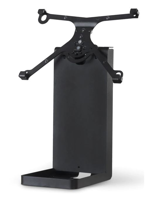 SpacePole® Standfuß Tablet-Halterung TabPrint - Beispiel mit X-Frame