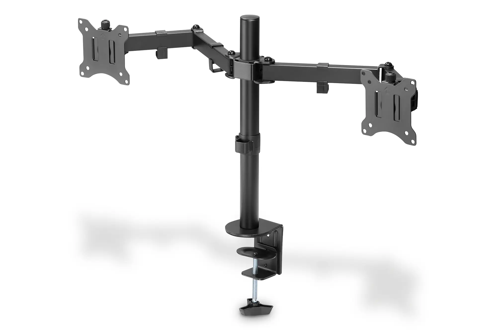 Monitorhalterung für 2 Monitore mit VESA 75/100, 400mm hoch inkl. Klemmhalterung