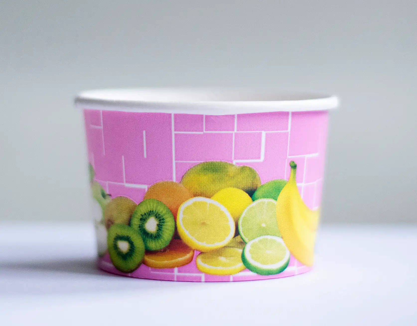 2000 Eisbecher aus Pappe 100ml, Früchte