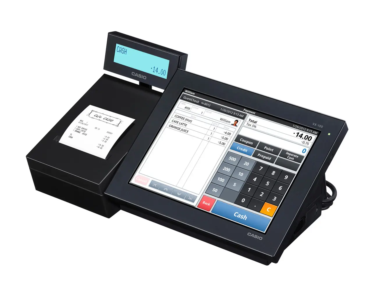 Tablet-Registrierkasse von Casio: V-R100 Simplex