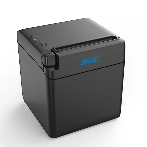 Schwarzer Bondrucker SNBC BTP-S80 mit USB, Seriellem und LAN Anschlüssen