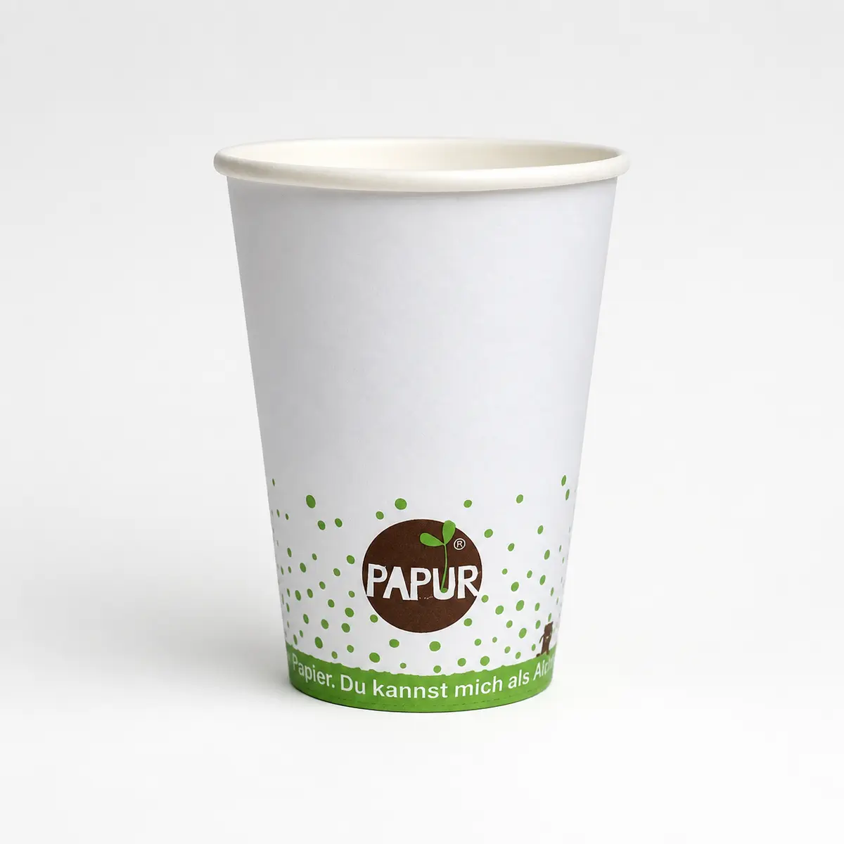 Automatenbecher mit 200ml Füllvolumen in Papur-Design