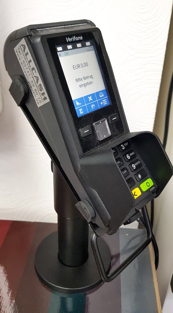 SpacePole Halterung für das EC-Gerät "Verifone V200c" und "Verifone V400c" - Mit EC-Gerät