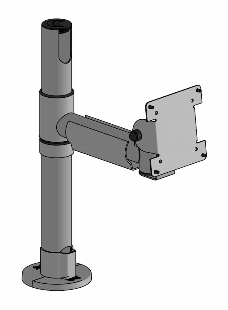 SpacePole SP2 Standrohr 400 mm mit 200 mm Schwenkarm und VESA 75/100 "Classic"