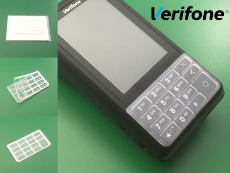 Wetcover Schutzfolie/Tastaturabdeckung für EC-Terminal Verifone V240m