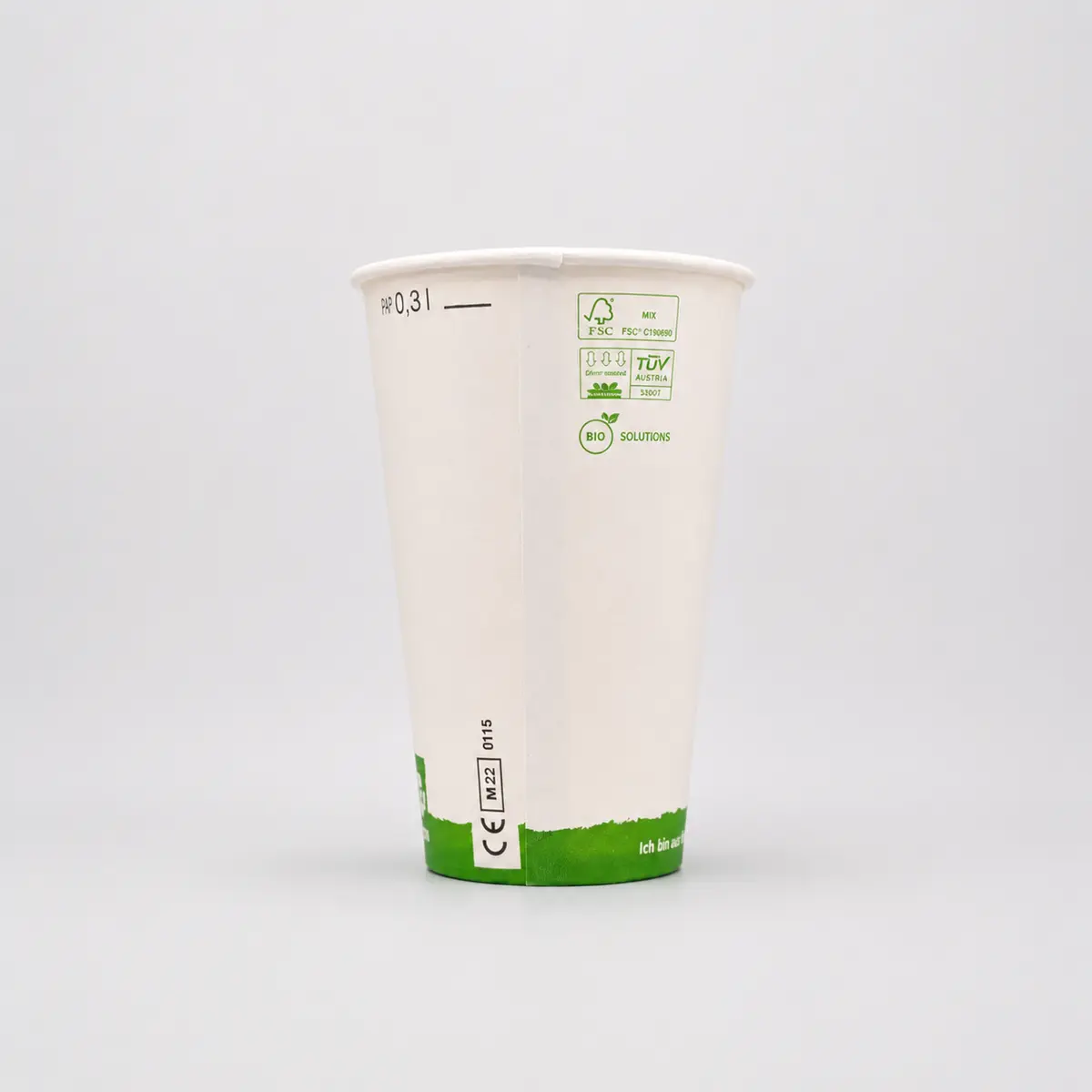 Automatenbecher mit 300ml Füllvolumen in Papur-Design