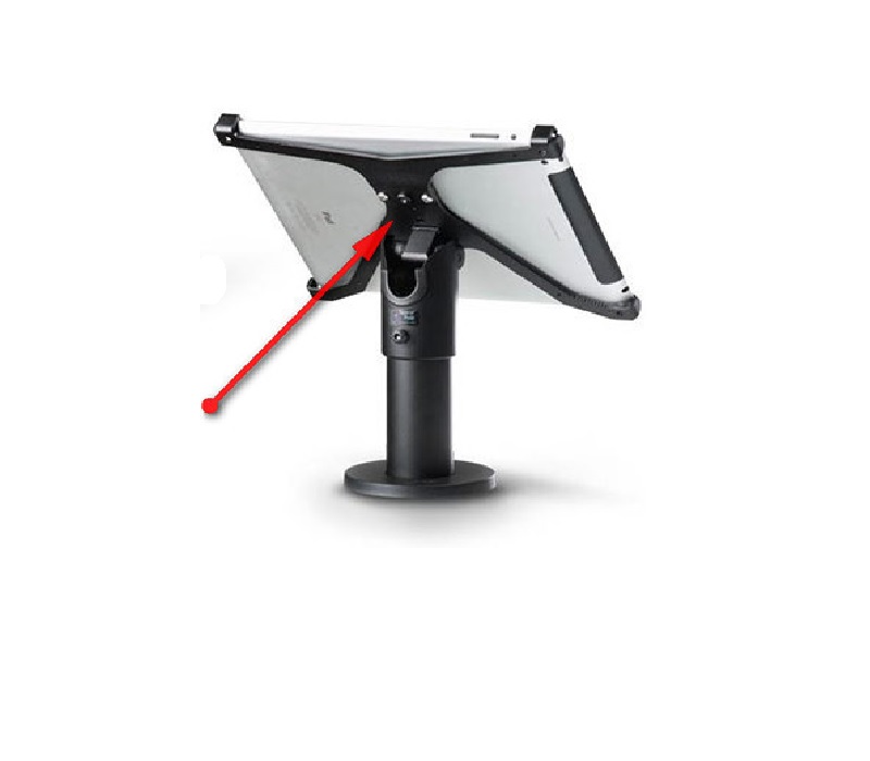 SpacePole® Tablet-Halterung X-Frame Schloss - Beispiel