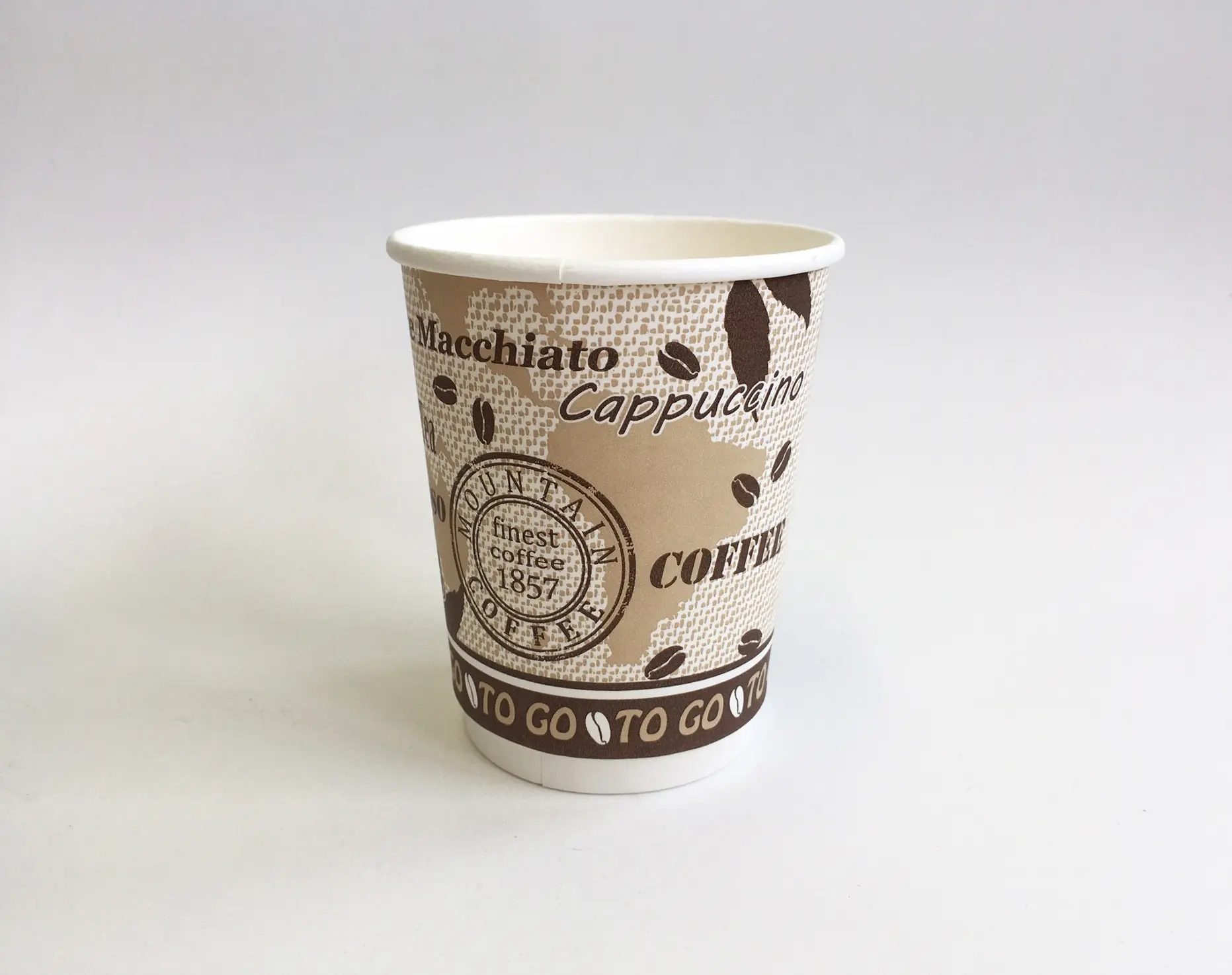 Doppelwandbecher für Heißgetränke, 300ml Füllvolumen mit Kaffeemotiv