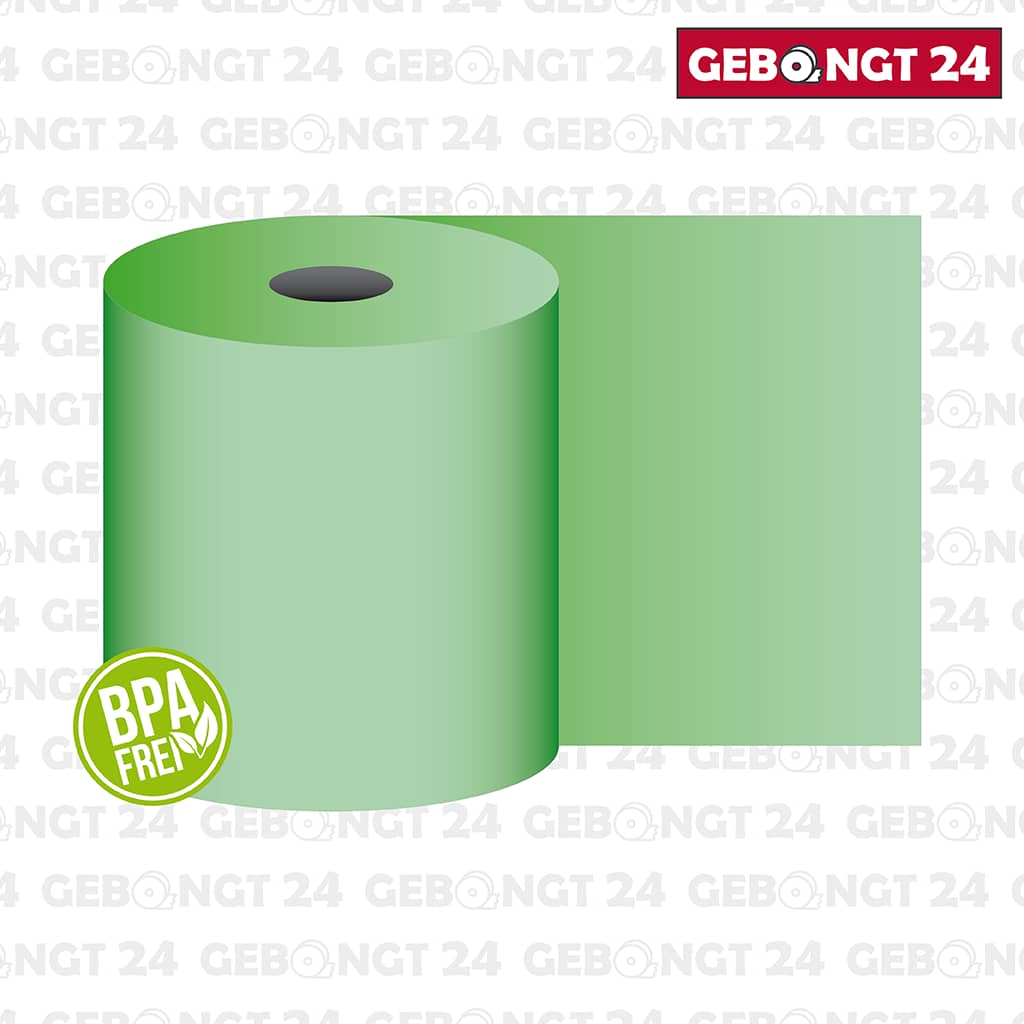 Thermorolle 80 mm x 80 m x 12 mm, grün, BPA frei