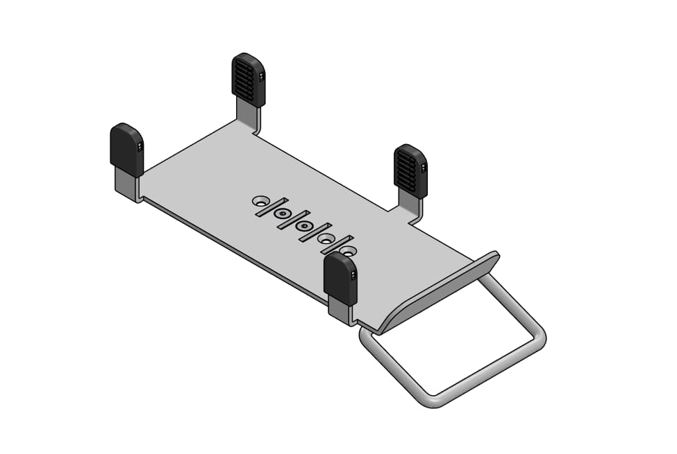 SpacePole Halteplatte für das EC-Gerät "Verifone T650c" und "Verifone T650p" - Zeichung