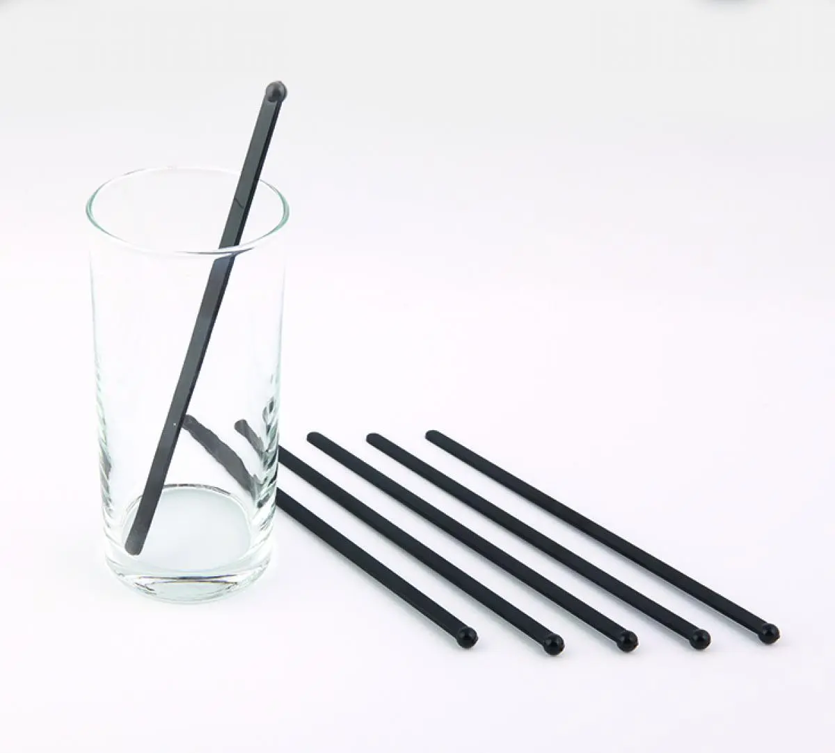 Wiederverwendbare Rührstäbchen mit 165mm Größe in Schwarz