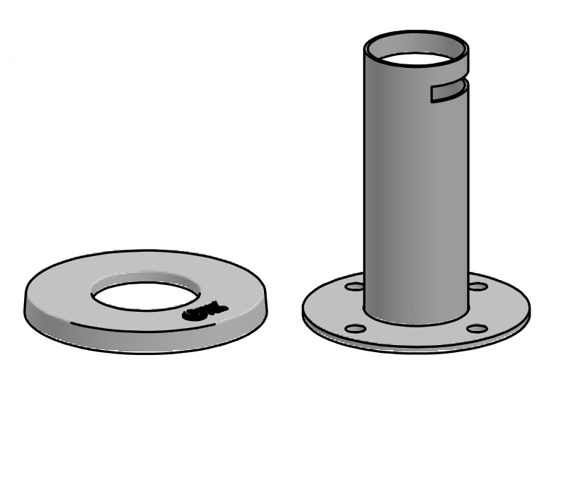 SpacePole®Tablet-Halterung Standrohr 120mm mit Rotationsslot