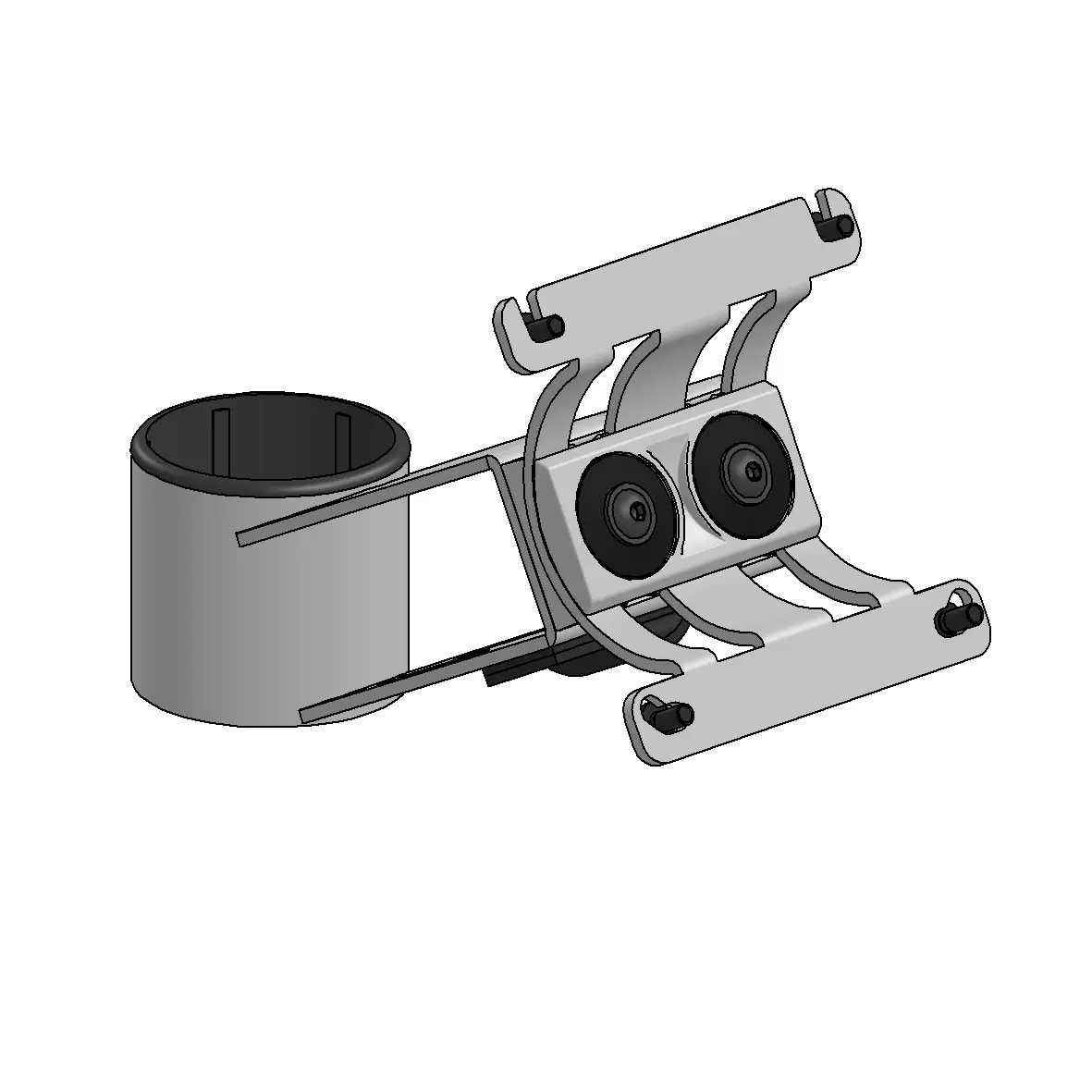 VESA 75 ARC Pole Mount SP2 technische Zeichnung