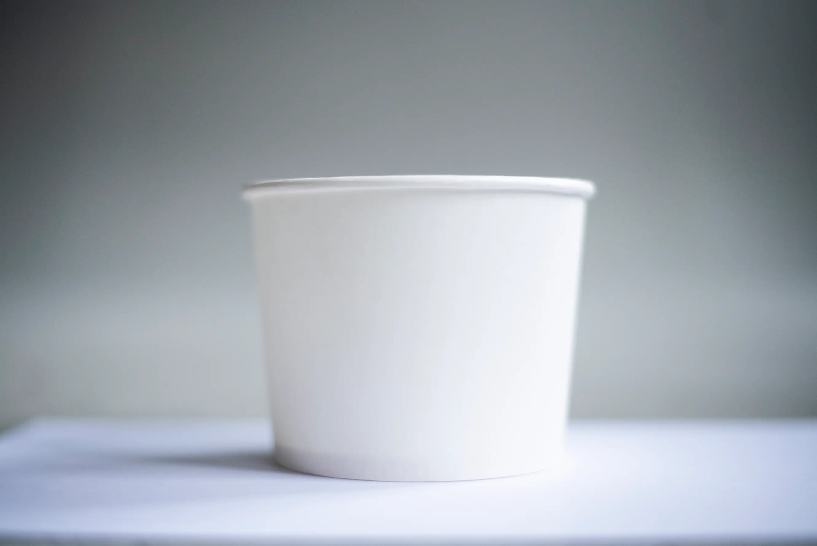 Eisbecher aus Pappe 580ml mit 110mm Durchmesser und 84mm Höhe in Weiß und mit PE-Beschichtung 2