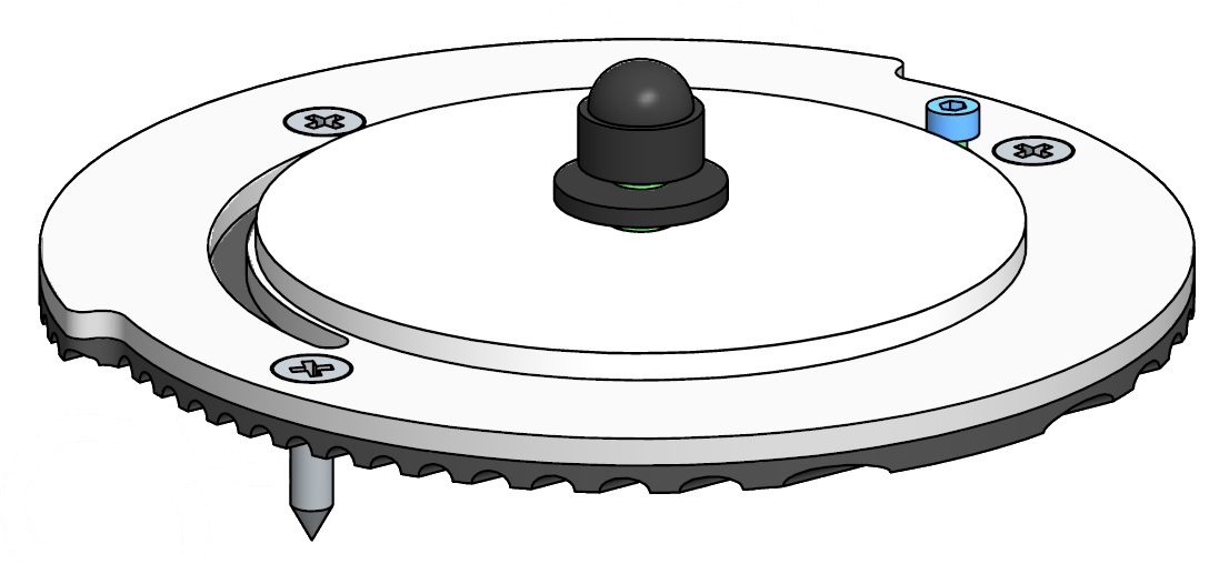 SpacePole® Tablet-Halterung Drehteller (C-Frame) - Zeichnung