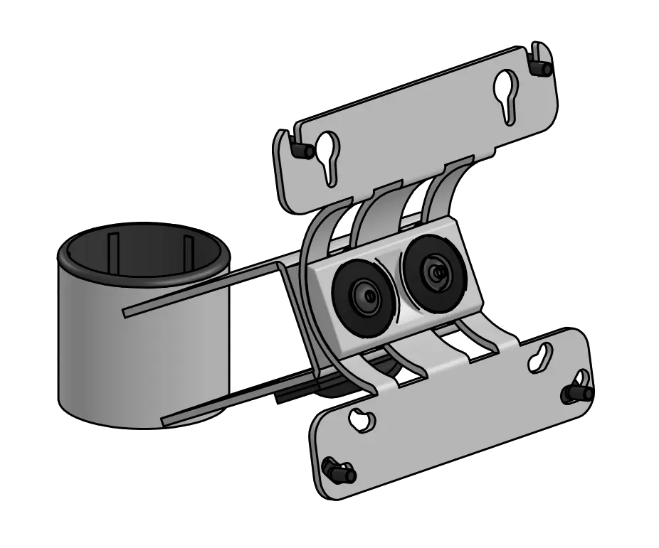 SpacePole VESA 75/100 Standrohr Halterung für SP2 Poles