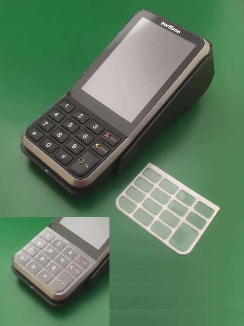 Wetcover Schutzfolie/Tastaturabdeckung für EC-Terminal Verifone V400m