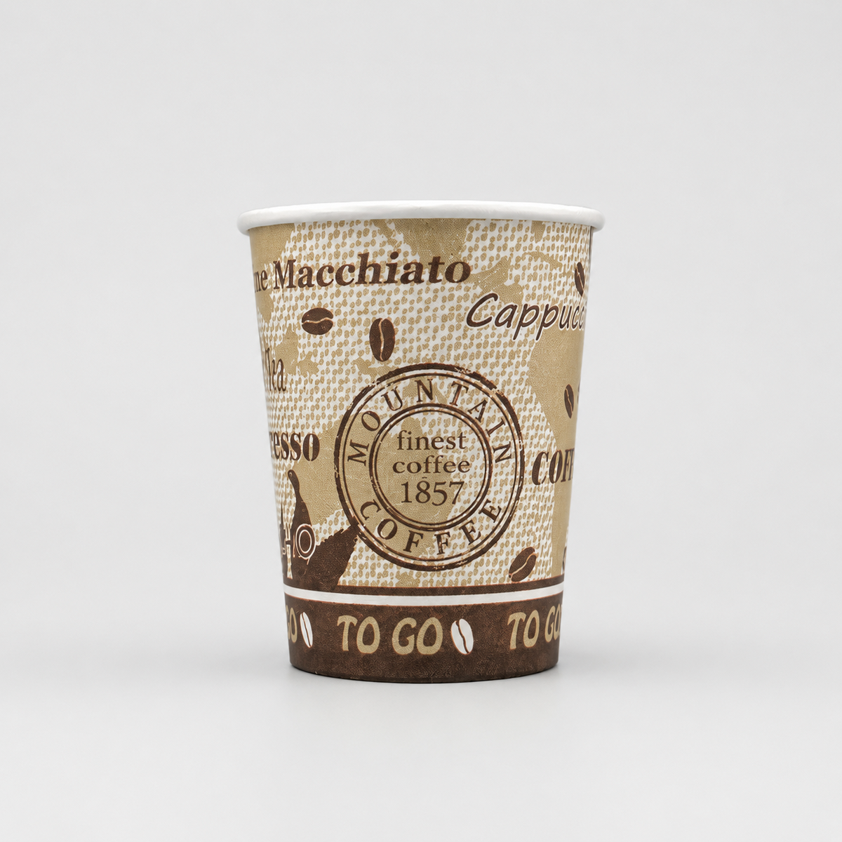 Kaffeebecher mit 175ml Füllvolumen in Kaffee-Design