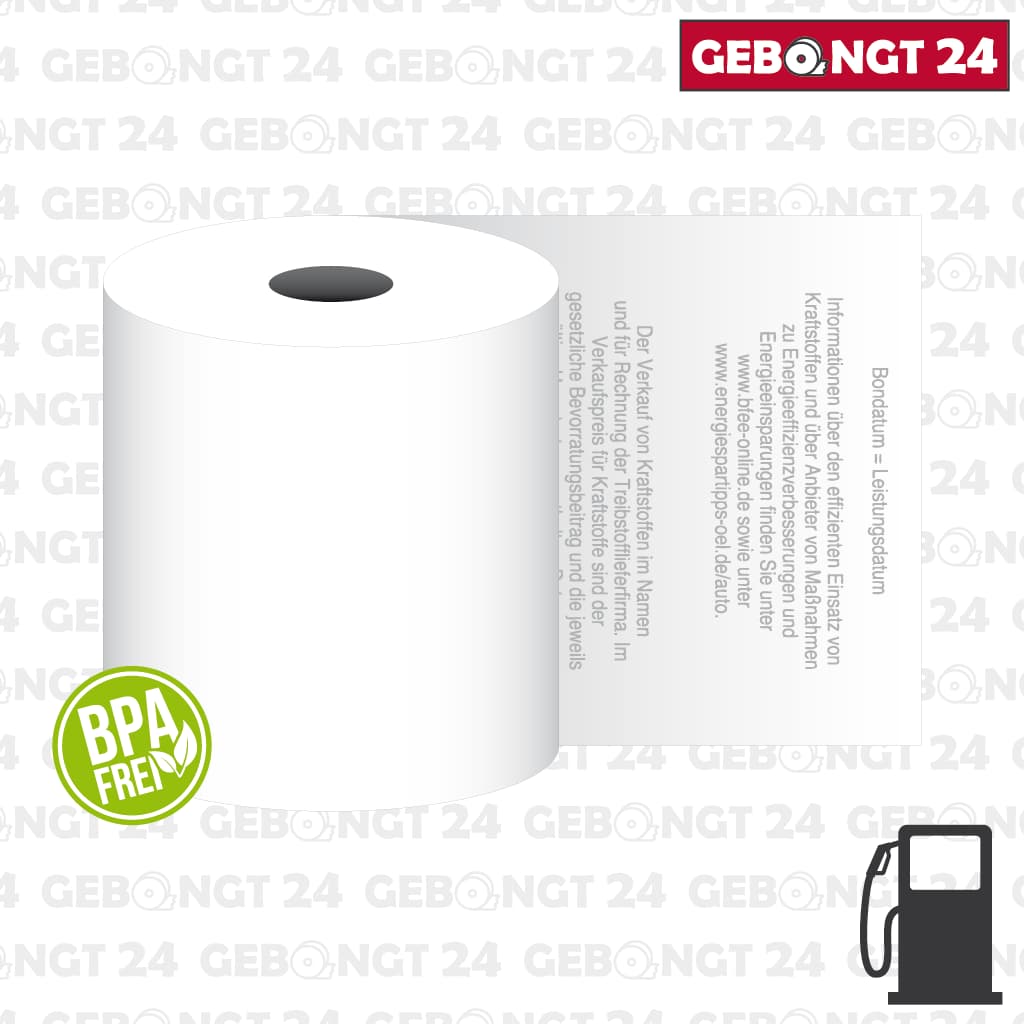 Thermorolle 80x80 für freie Tankstellen - BPA frei