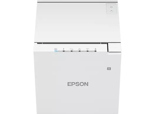 Epson TM-m30III in weiß mit WLAN, Ethernet & Bluetooth von vorn oben