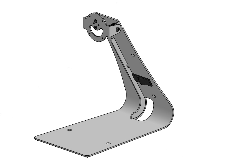 SpacePole® Standfuß TabPrint Curve groß (U-, A- & X- Frame) - Zeichnung